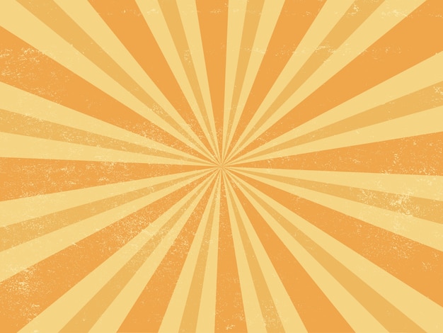 Yellow burst retro background