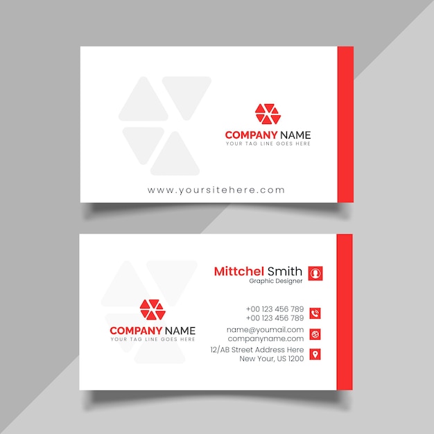 Yellow business card design, corporate business template design