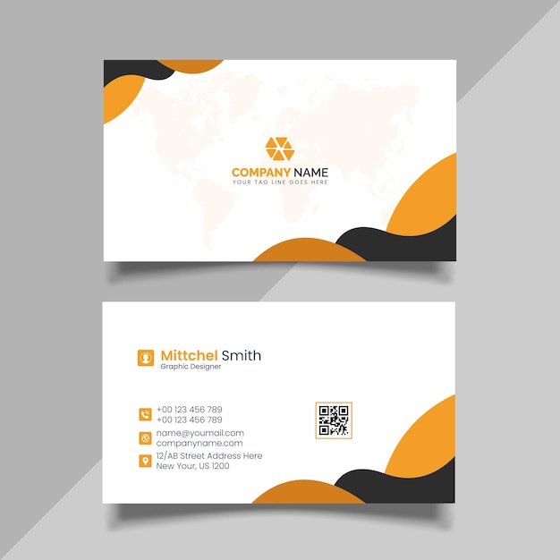 Yellow business card design