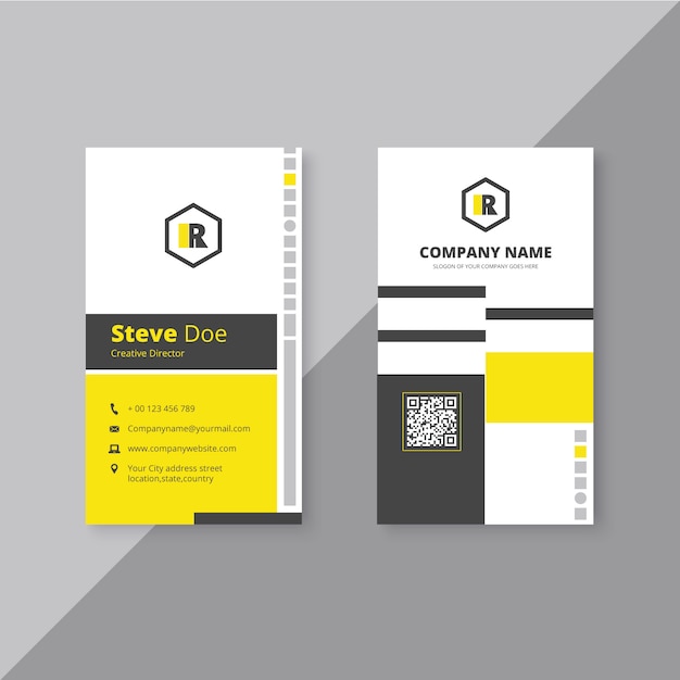 Yellow business card design