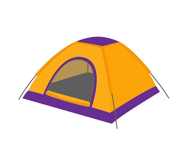 Yellow camping tent