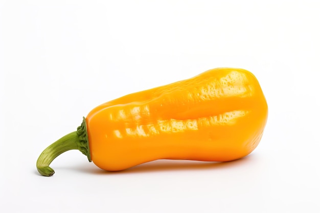 Yellow chilli isolated on white background