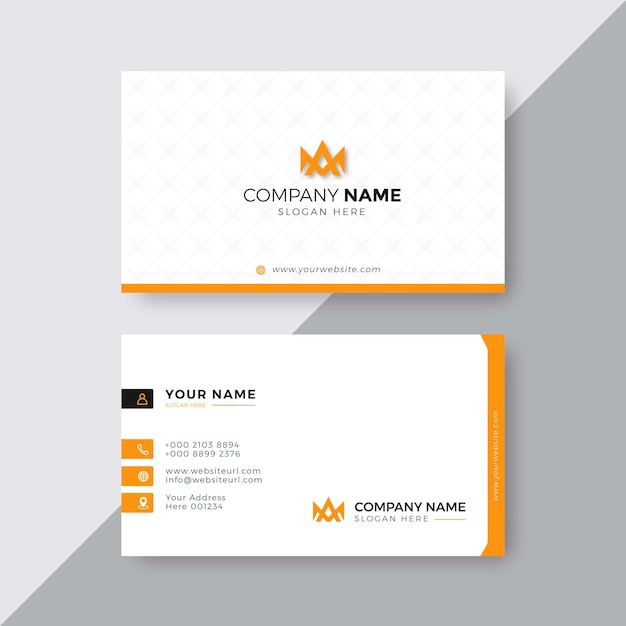 Yellow color business card creative design