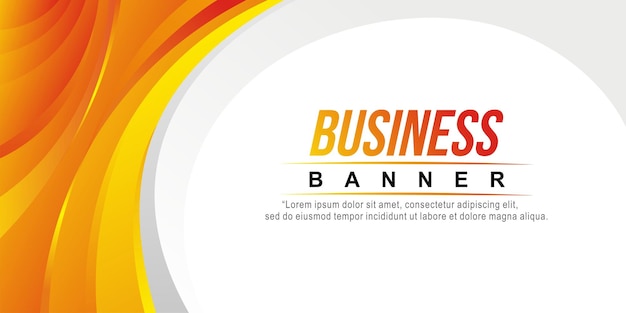 Yellow color wave design for business banner design template