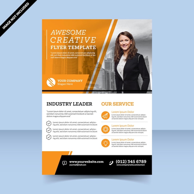 Yellow creative Flyer template