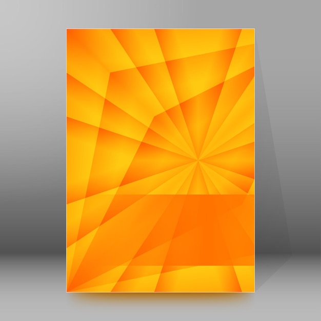 Yellow crystal background brochure cover page layout