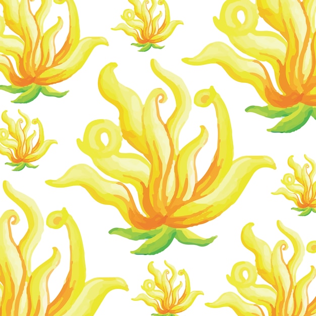 Yellow Flowers Watercolor