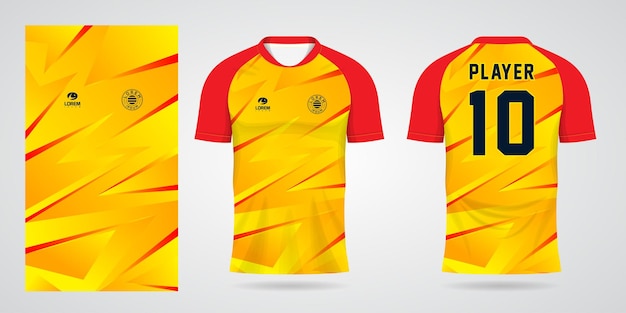 yellow football jersey sport design template