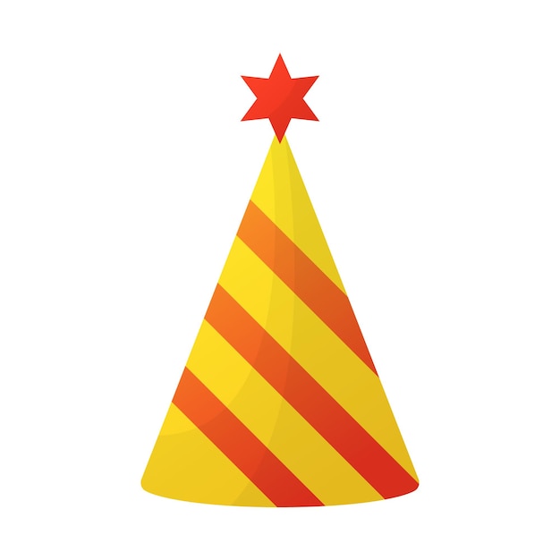 Yellow Funny Cartoon Cone Cap for Celebration Anniversary Colorful Birthday Party Hat