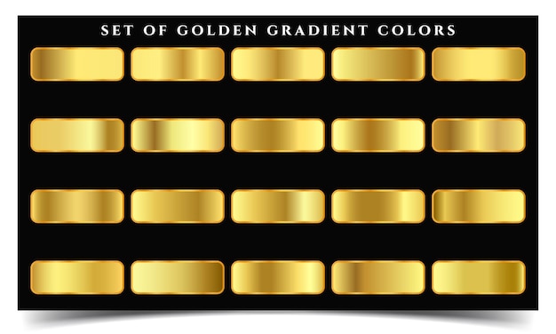 Yellow golden gradients metallic gradients collection