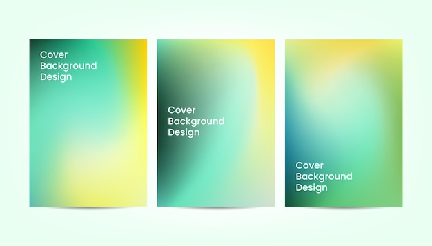 Yellow and green dynamic abstract gradient color cover background design.