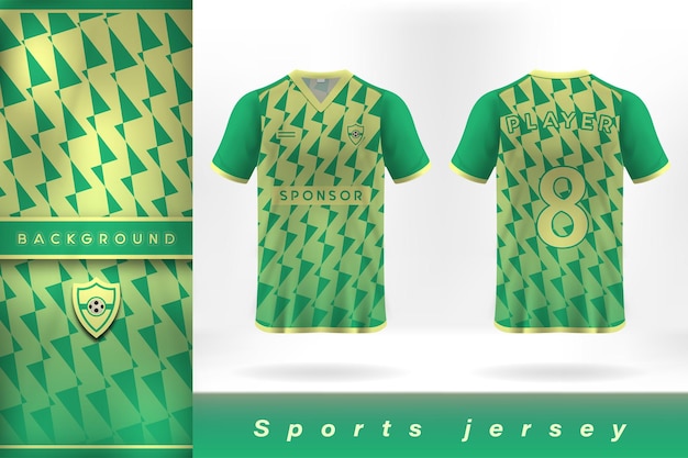 Yellow green sports jersey design