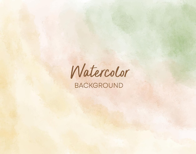 Yellow Green Watercolor Abstract Background