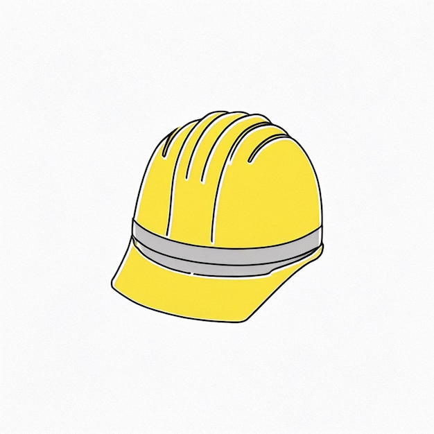 a yellow hard hat with a yellow hat on it