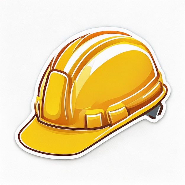 Vector a yellow hard hat with a yellow helmet on it