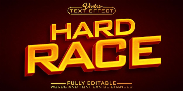 Yellow Hard Race Editable Text Effect Template