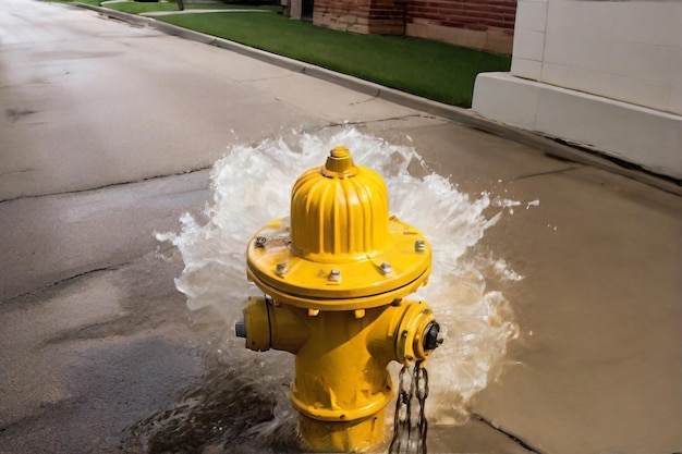 Yellow hydrant on the streeet