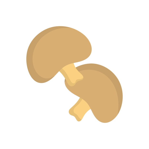 Yellow Illustration Of Mushroom Flat Vector