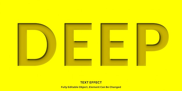 Yellow inside 3d text effect