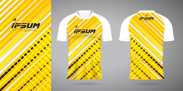 yellow jersey sport uniform shirt design template