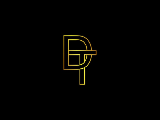 Yellow letter p on a black background