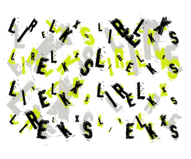 Vector yellow letter pattern