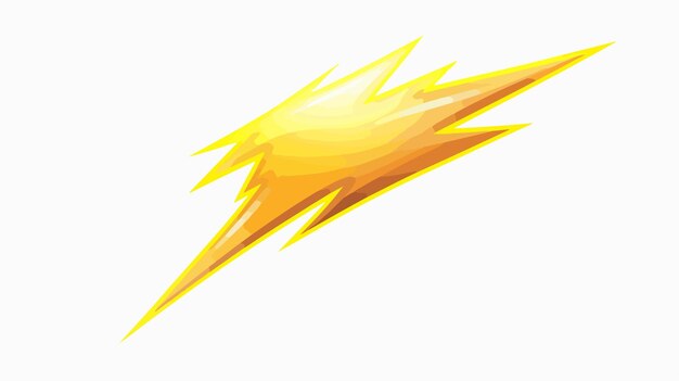 Vector yellow lightning icon for speed and attention in symbol form