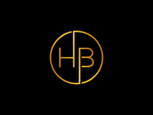 Yellow logo with the letter hb in a circle