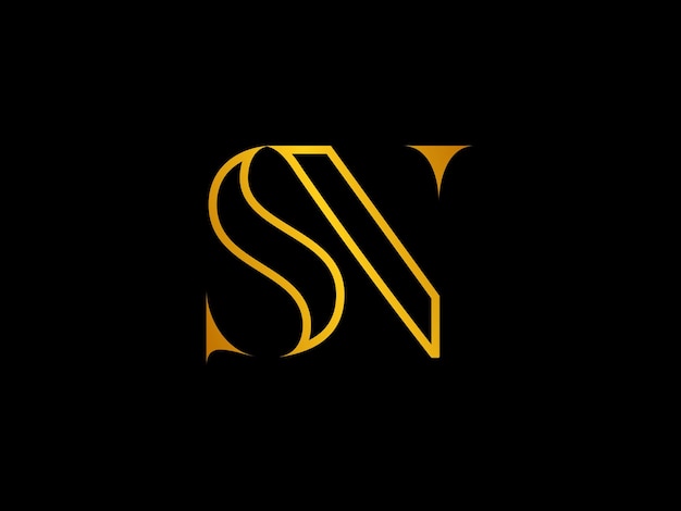 A yellow logo with the letter sn in the middle