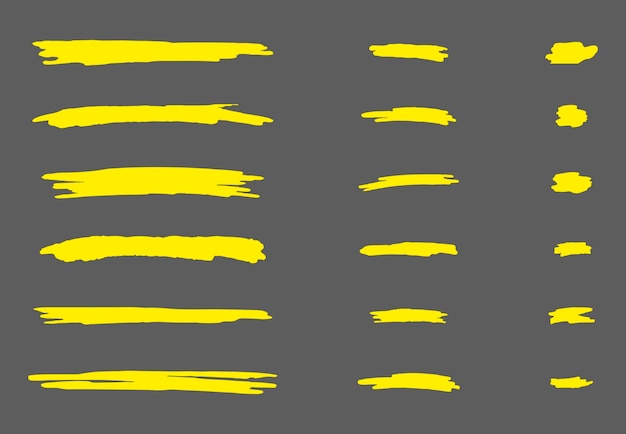 Yellow marker strokes to highlight and underline