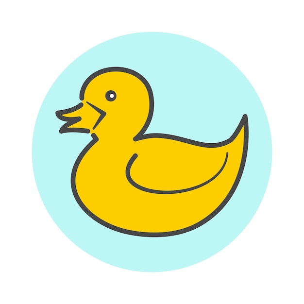 Yellow minimalistic duck icon