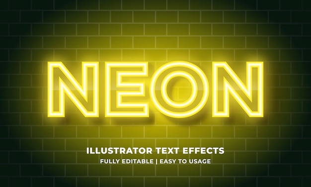 Yellow Neon  Text Effect