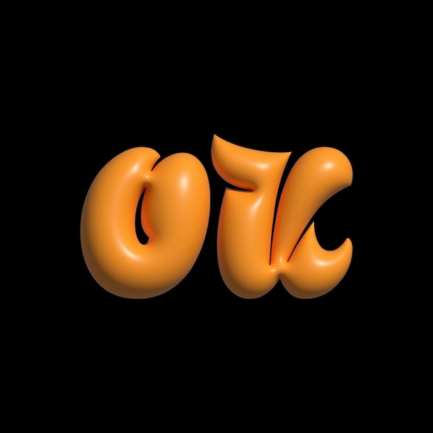 Vector a yellow orange figure with the letters oc in the middle.