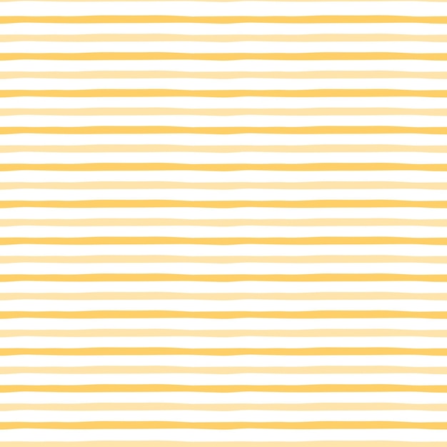 Yellow pattern with handmade stripes Vector abstract background Summer bright seamless pattern