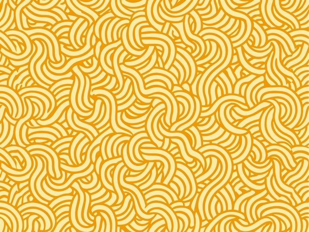 Vector yellow pattern with spirals on a yellow background