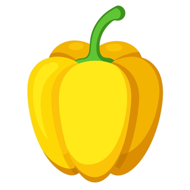 yellow pepper clipart vector art and illustration