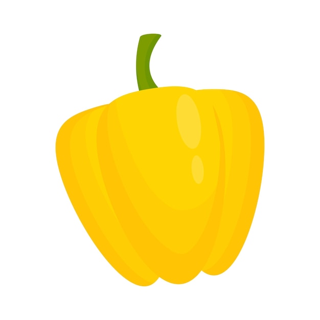 Yellow pepper icon Fresh vegetable Healthy farm food concept