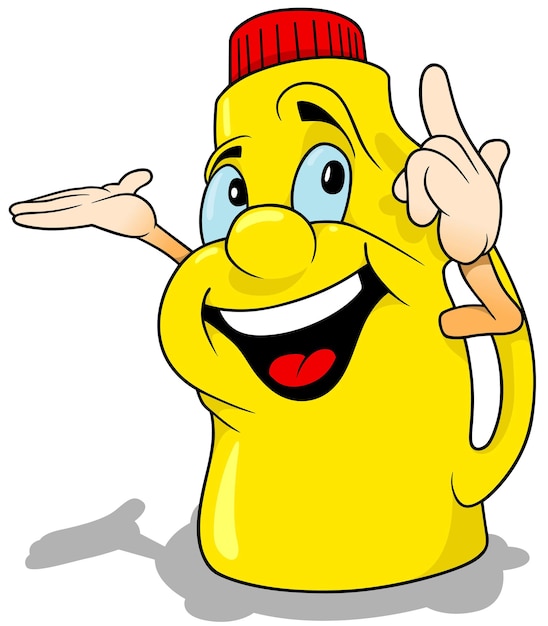 Yellow Plastic Bottle with Smiling Face