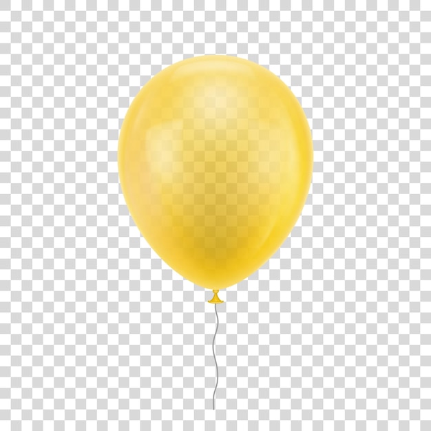 Yellow realistic balloon