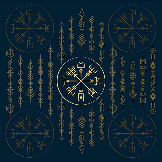 Yellow runic symbols dreamer wallpaper