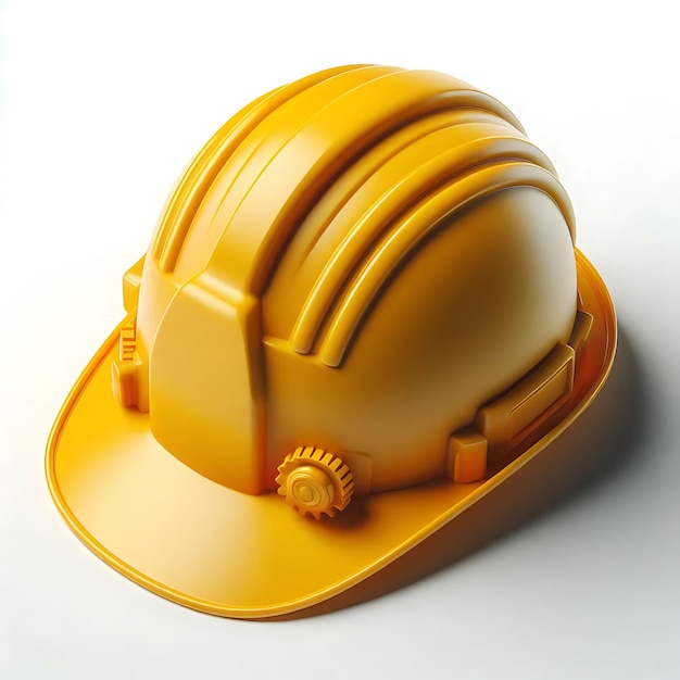 Vector yellow safety helmet on white background