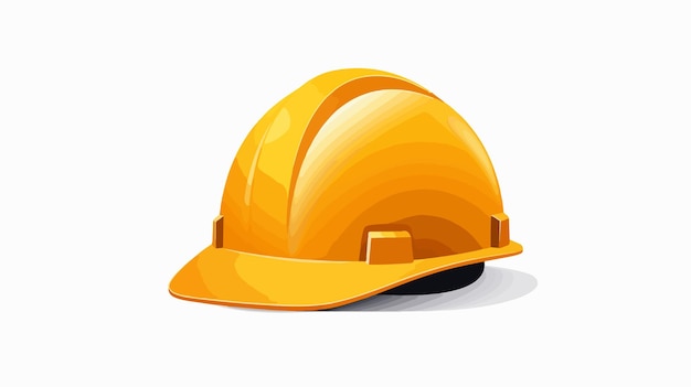 Vector a yellow safety helmet with a yellow helmet on a white background vector art illustration