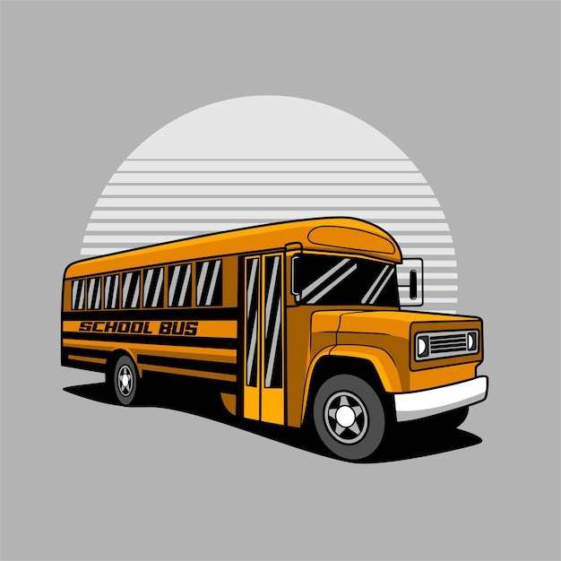 Yellow School Bus Illustration