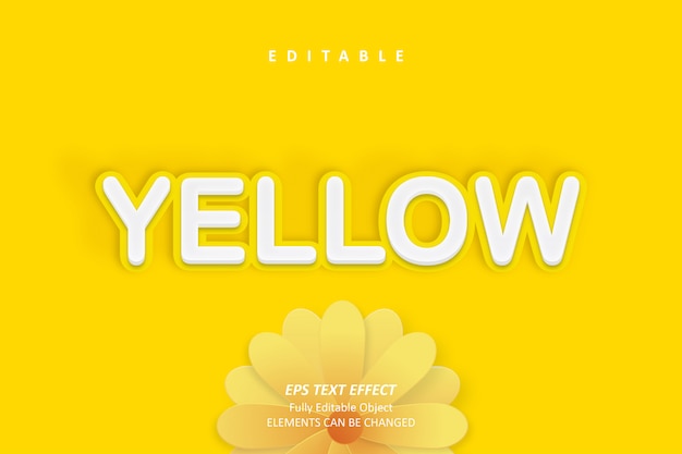 Yellow Shadow text effect editable 