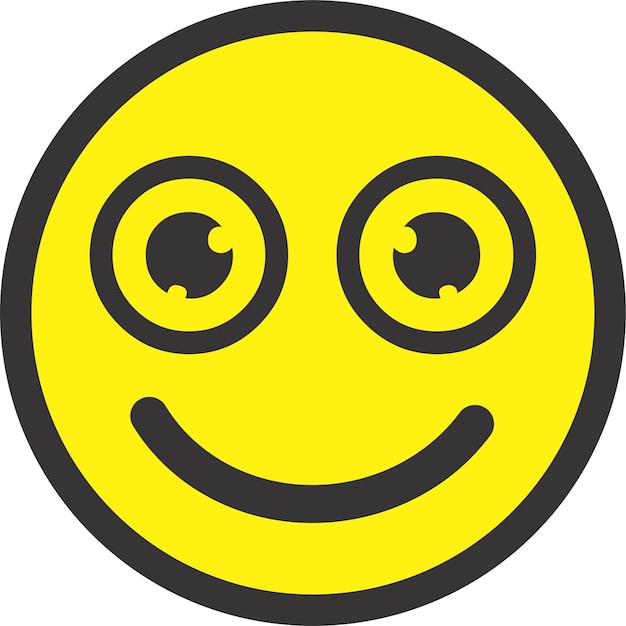 a yellow smiley face with eyes and eyes on a yellow background