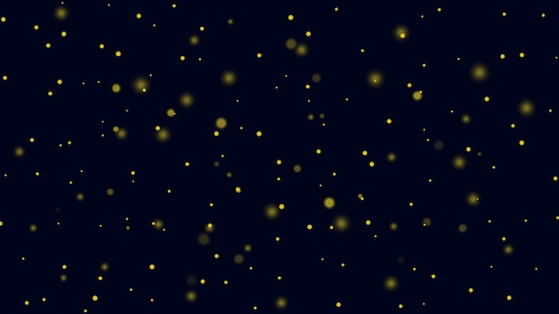 Vector yellow sparkling dust particles