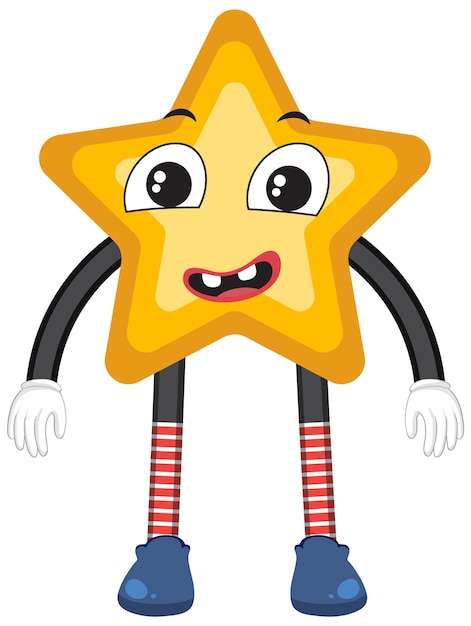 Yellow star with facial expression