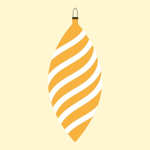 Yellow striped cone on beige background