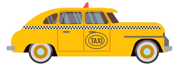 Yellow taxi cab icon Cartoon passenger service car