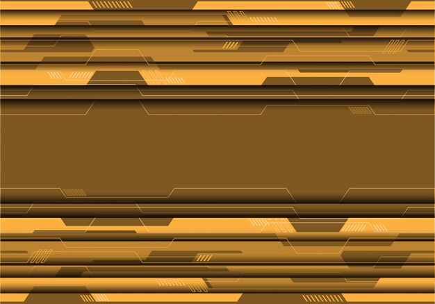 Yellow tone circuit on grey futuristic background.